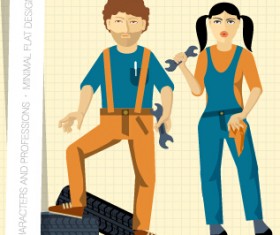 People and professions vector set 07