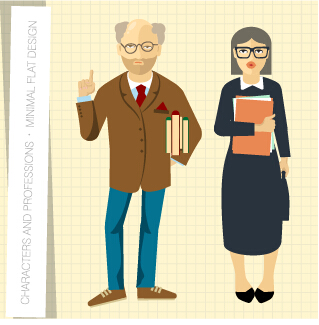 People and professions vector set 08