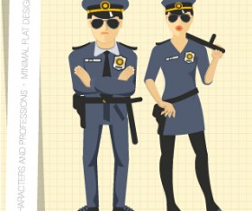 People and professions vector set 09