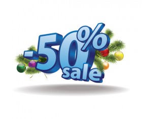 Promotional discounts 3D background vector 02