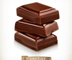 Realistic chocolate vector graphics 03