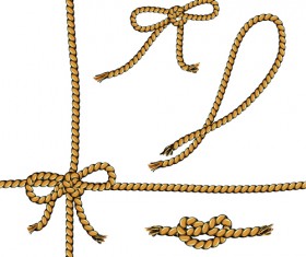 Realistic rope border and frame vector 04