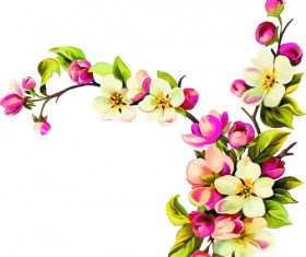 Realistic small flowers vector design