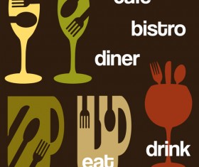 Restaurant drink menu creative vector