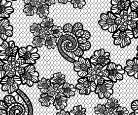 Retro lace ornament pattern seamless vector 01