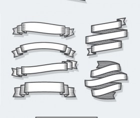 Retro ribbon banner vector design