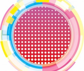 Round colored modern background vector