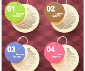 Round numbers labels design vector