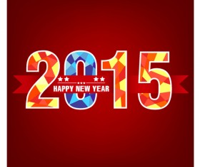 Set of 2015 new year vectors design 01