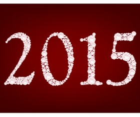 Set of 2015 new year vectors design 02