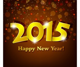Set of 2015 new year vectors design 03