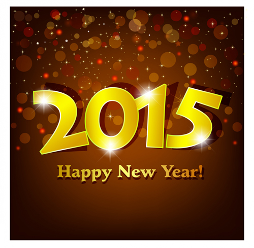 Set of 2015 new year vectors design 03