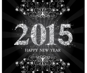 Set of 2015 new year vectors design 08