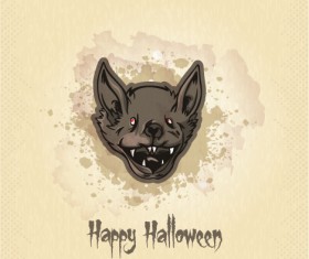 Set of halloween vintage background vector 04