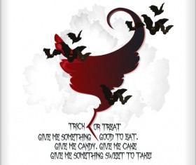 Set of halloween vintage background vector 06