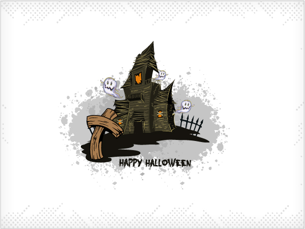 Set of halloween vintage background vector 07