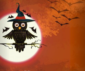 Set of halloween vintage background vector 13