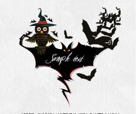 Set of halloween vintage background vector 17