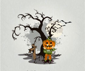 Set of halloween vintage background vector 21