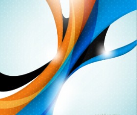 Shiny abstract wave background graphics vector 05