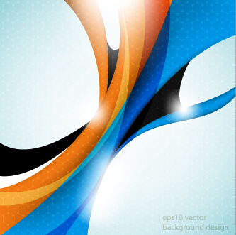 Shiny abstract wave background graphics vector 05