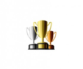 Shiny trophy gold design vector 01