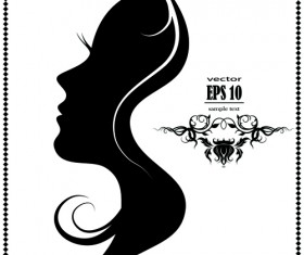 Silhouette female face background