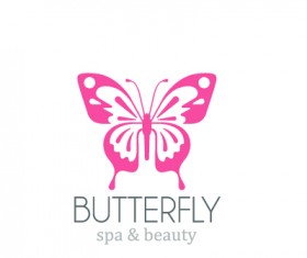 Simple butterfly logo design vector