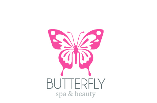 Simple butterfly logo design vector