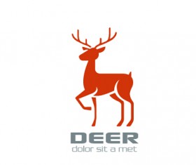 Simple deer logo design vector