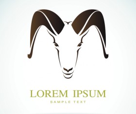 Simple goat vector background