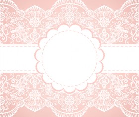 Simple lace art background vector 01