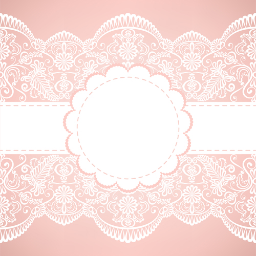 Simple lace art background vector 01