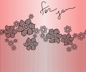 Simple lace art background vector 03