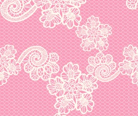 Simple lace art background vector 04