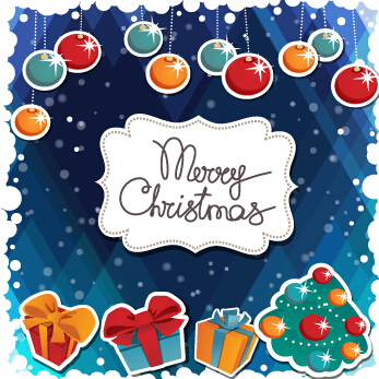 Simple merry christmas vector backgrounds 03