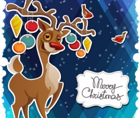 Simple merry christmas vector backgrounds 05