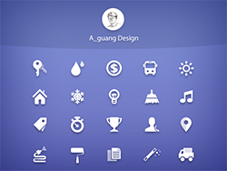 Simple white life psd icons