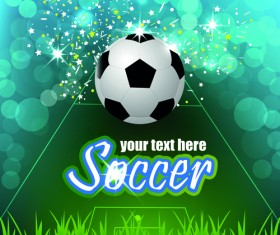 Soccer creative poster vector material
