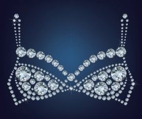 Sparkling diamonds clothing vector set 02