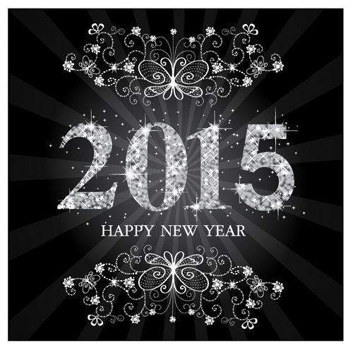 Sparkling ornament 2015 new year background