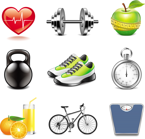 Sports and fitness icons free download