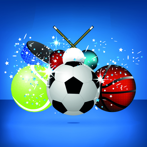 Download Sports ball vector background art free download