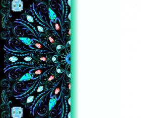 Stones and diamonds floral background vector 04