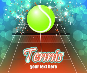 Tennis creative poster vector material