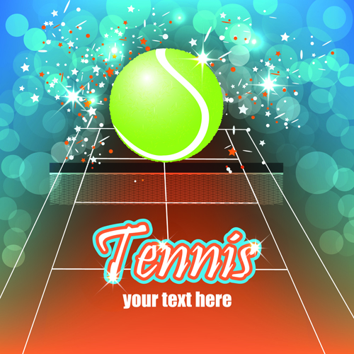 Tennis creative poster vector material