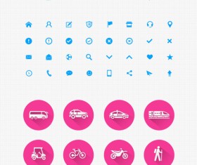 Transport and social psd icons