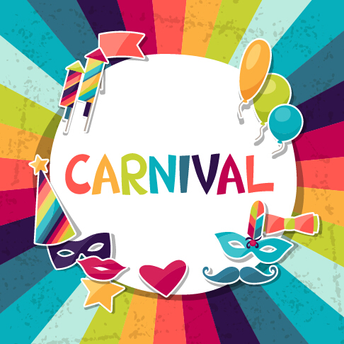 Vector carnival holiday background design 01