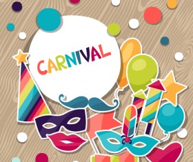 Vector carnival holiday background design 02