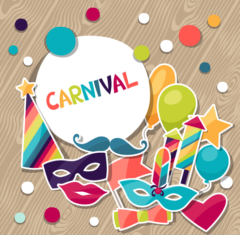 Vector carnival holiday background design 02